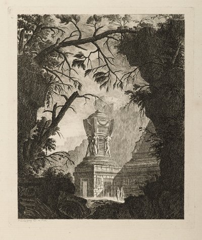 Monumentaal Graf met drie Vrouwen Rug aan Rug uit de serie Tombeaux door Jean Laurent Legeay